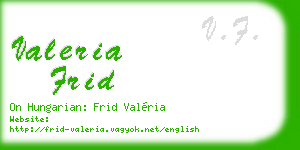 valeria frid business card